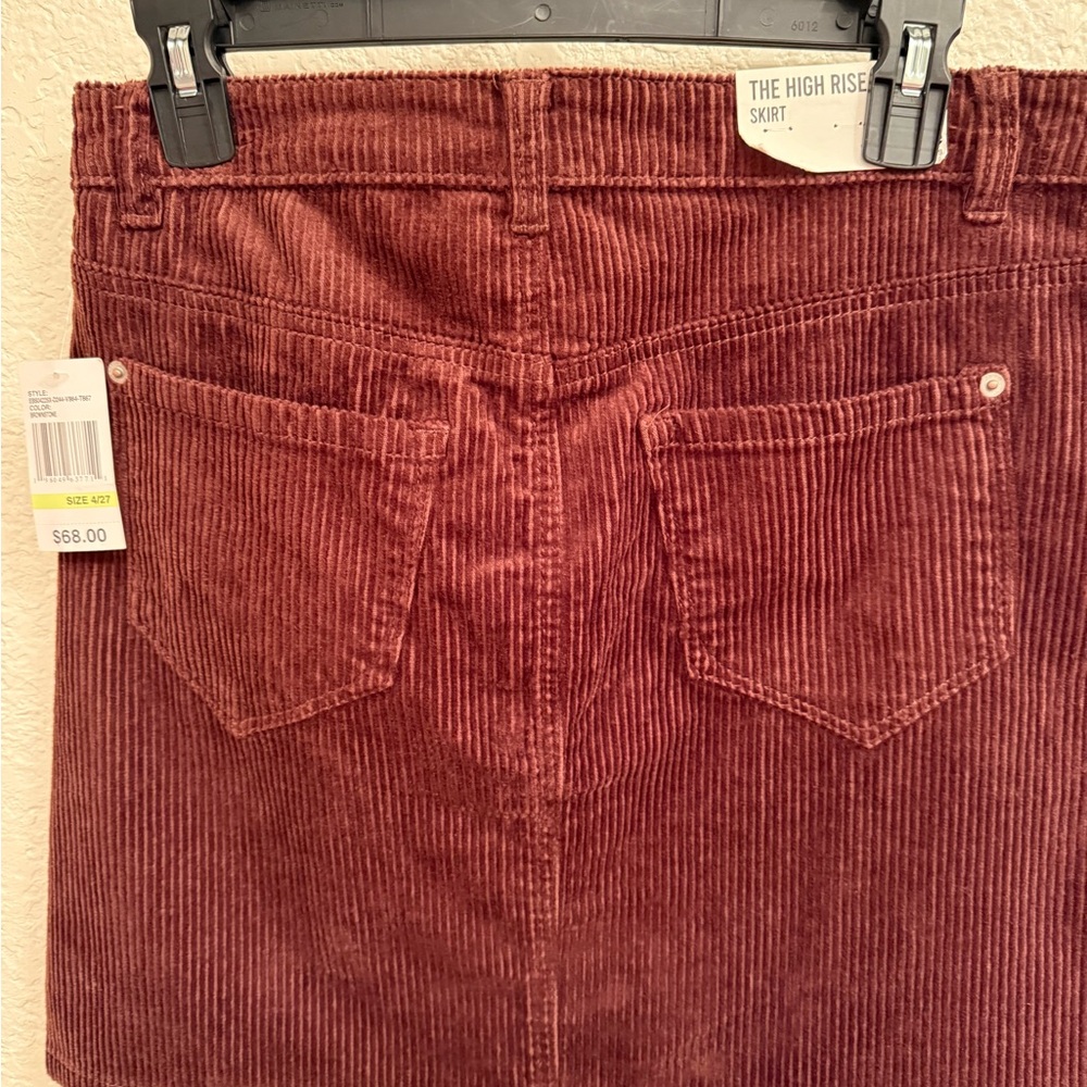 Y2K, Modern Vintage and Retro Kensie Women's Mini Corduroy Skirt - Deep Red - Picture 10 of 16